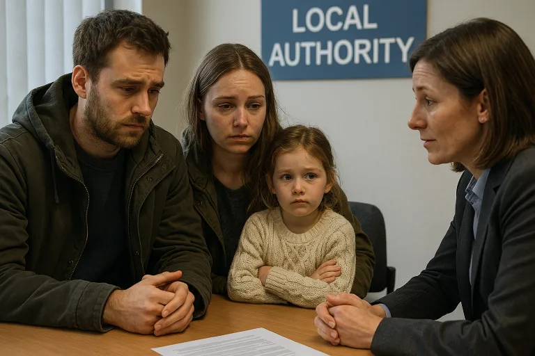 family applying for housing